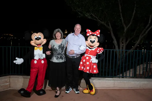 Mickey, Minnie, and the Hushbeck family